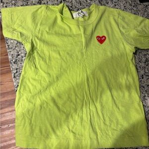 Comme des garcons play Lime Green Medium T-Shirt